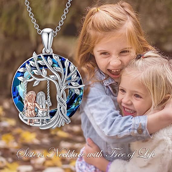 Last Day 49% OFF--🎁S925 Sterling Silver Tree of Life Sisters Necklace