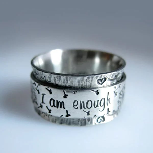 🔥49% OFF⏰ Silver Dandelion Spinner Ring✨ - ''I'm enough exactly as I am''🥰