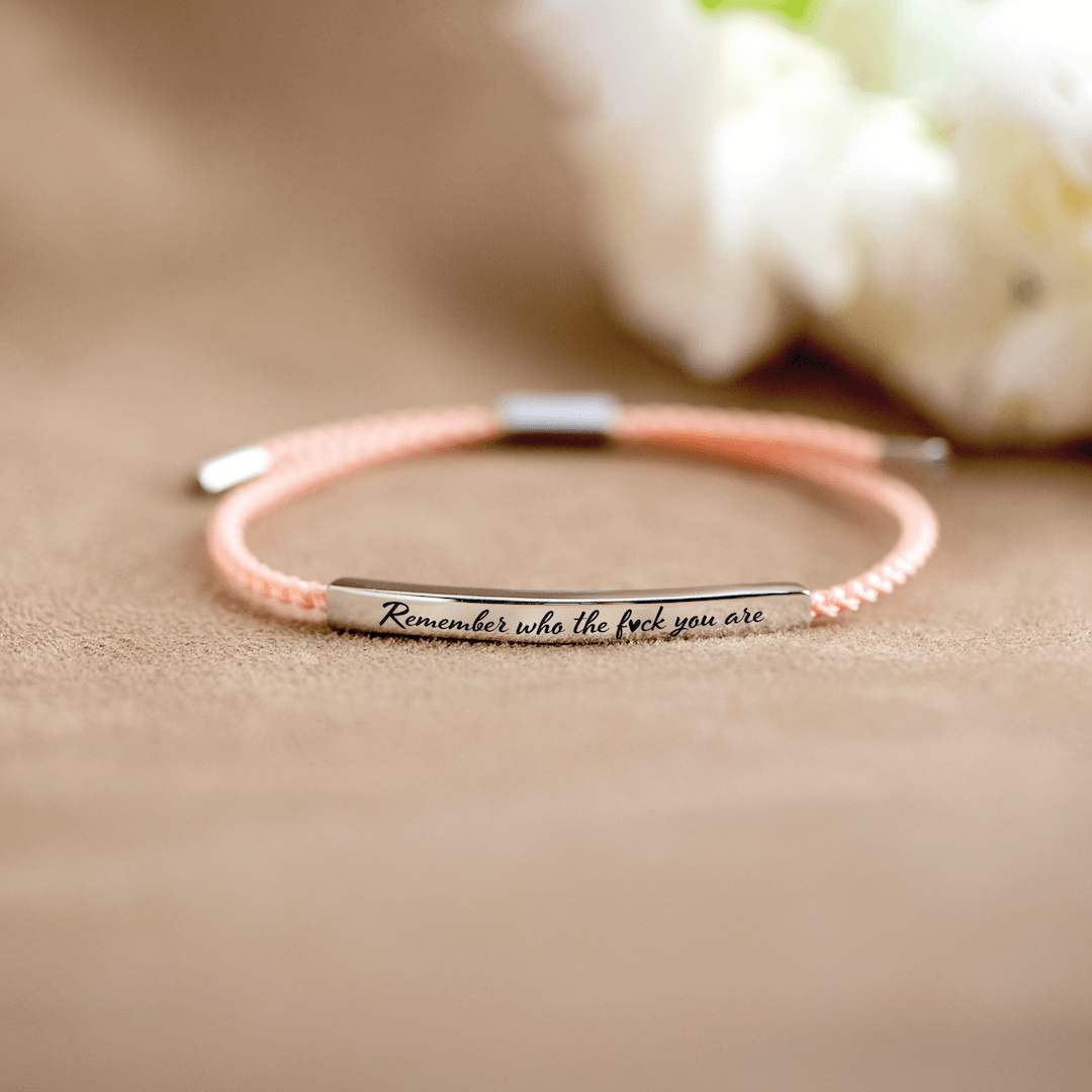 🔥LAST DAY 49% OFF - Remember Who The F♡ck You Are Motivational Tube Bracelet