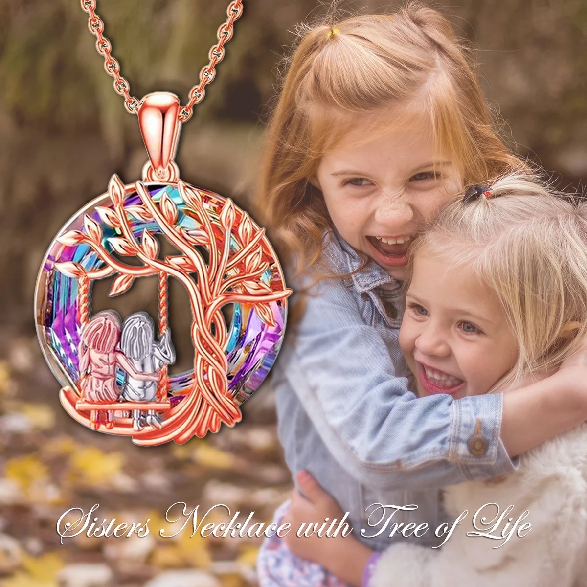 Last Day 49% OFF--🎁S925 Sterling Silver Tree of Life Sisters Necklace