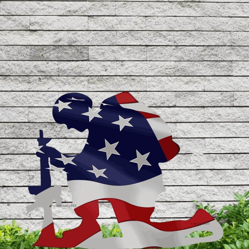 🔥Last Day 49% OFF - Memorial metal plaque for soldiers - American flag