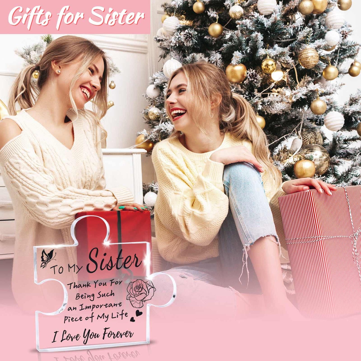 LAST DAY 49% OFF⇝💓'To my sister, thank you for being such an important piece of my life' Puzzle Block