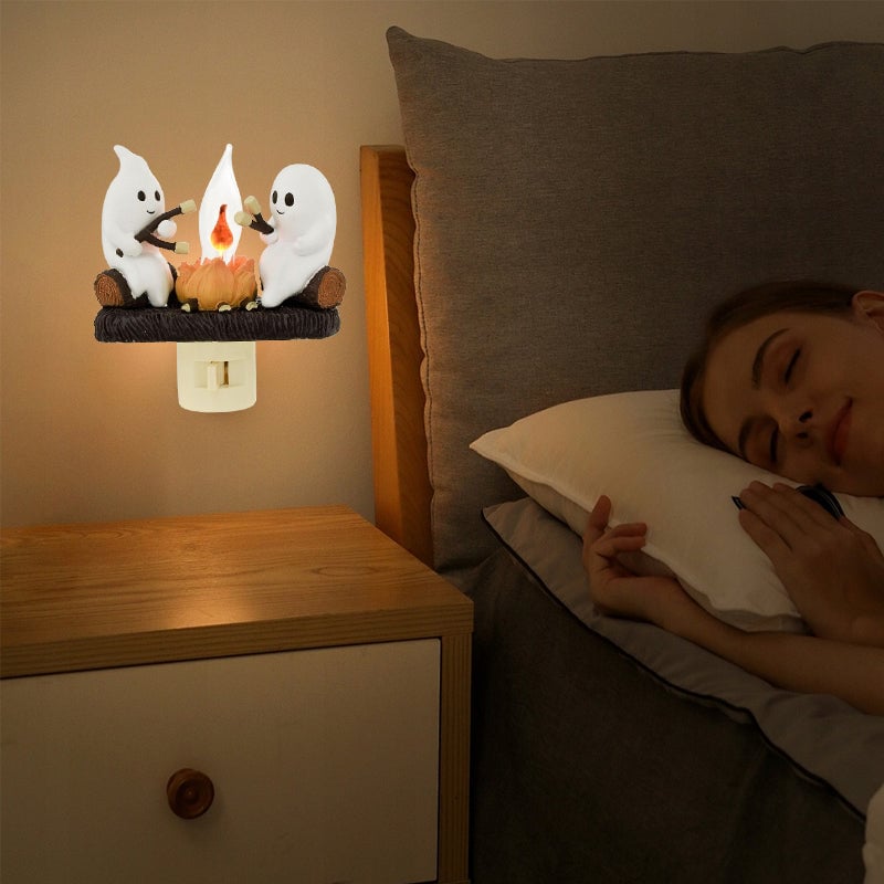 🔥LAST DAY 49% OFF - 👻2024 Ghost Campfire Flickering Nightlight✨🔥