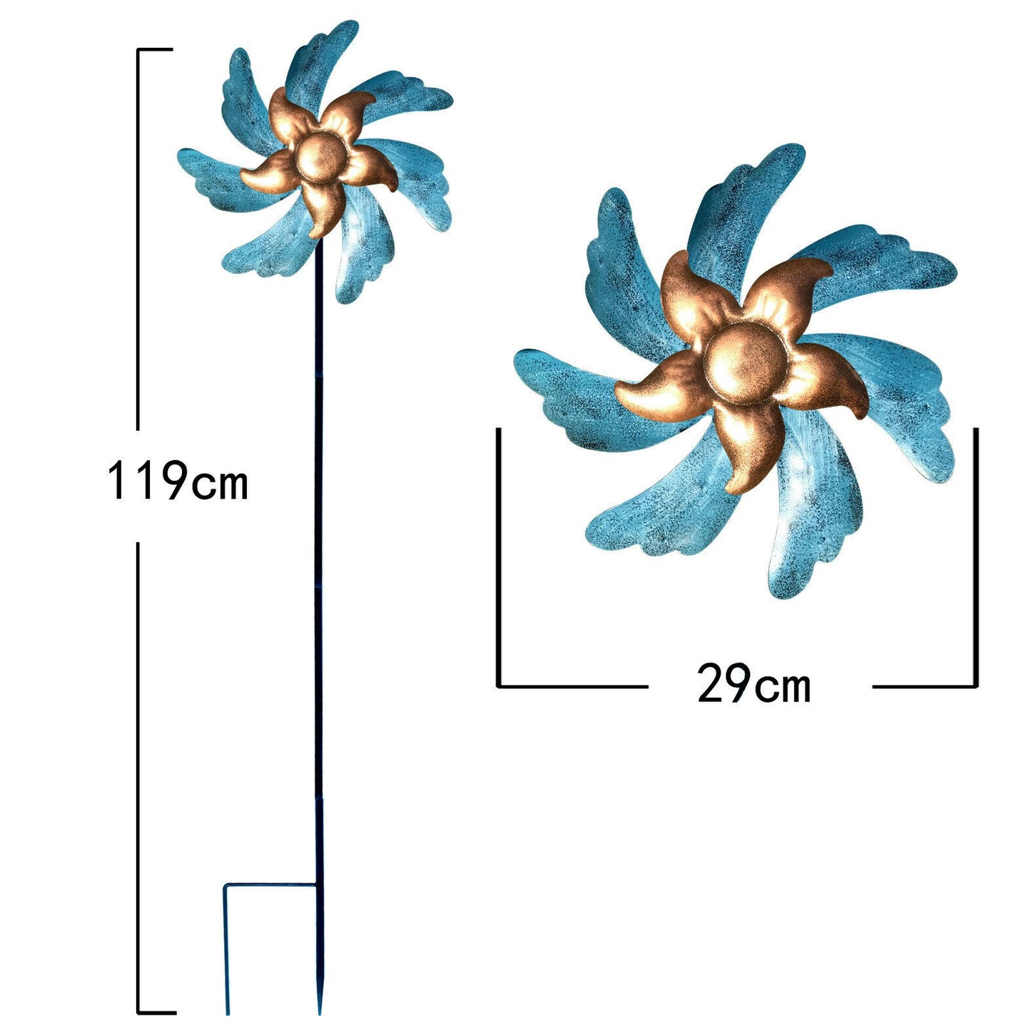 Wrought Iron Painted Windmill