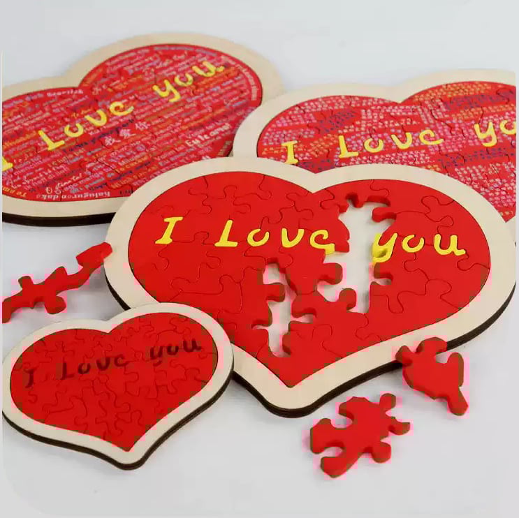Heart Shape Puzzle|Say I Love You in 100 Languages
