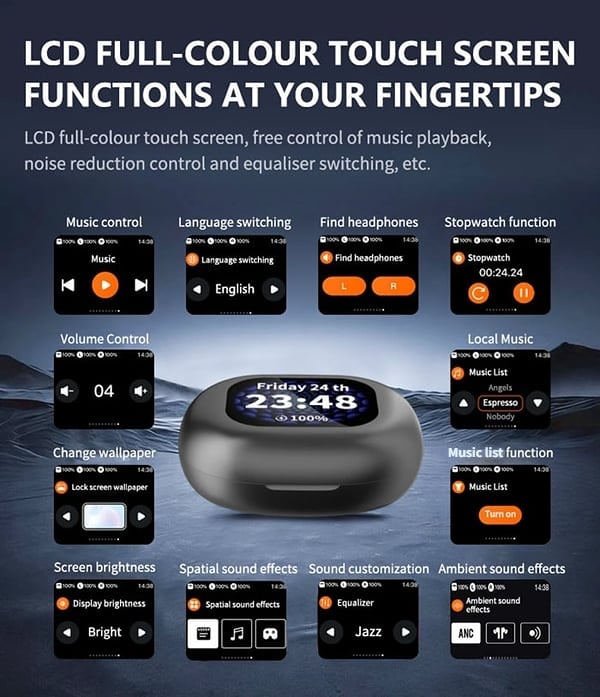 Last Day Promotion 49% OFF🔥True Powerful Bluetooth 5.4 Open Ear Earbuds, IPX5 Waterproof