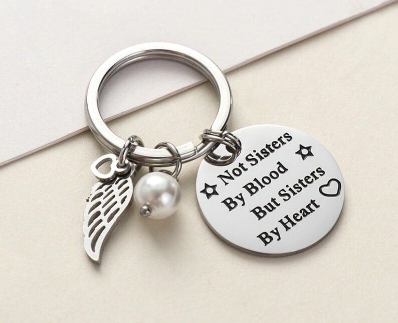Best Friend Keyring Gift - Sisters by Heart Gift
