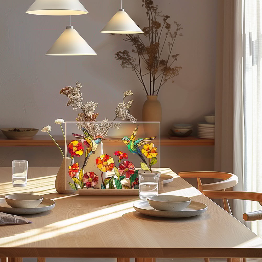 🌷🌼2024 NEW🌻🌺Painted Colorful Flower Pattern Imitation Glass Acrylic Decor💖Buy 3 Get 10% OFF & Free Shipping