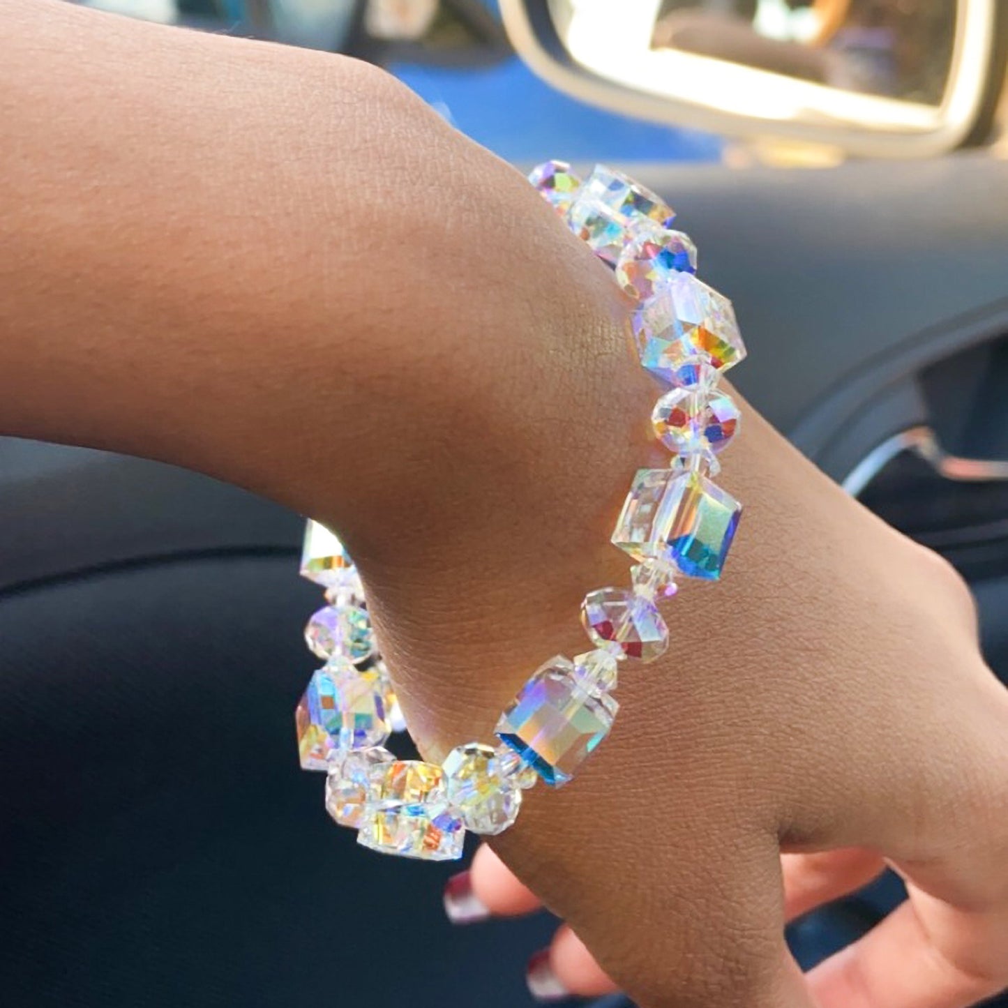 🎁LAST DAY 49% OFF - 💖A Little Romance💖 Sterling Silver Northern Lights Crystals Bracele