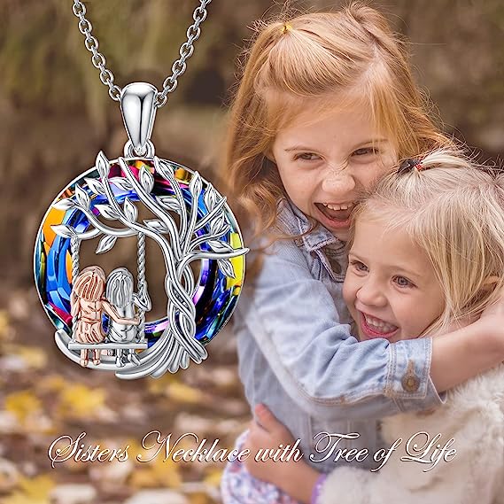 Last Day 49% OFF--🎁S925 Sterling Silver Tree of Life Sisters Necklace