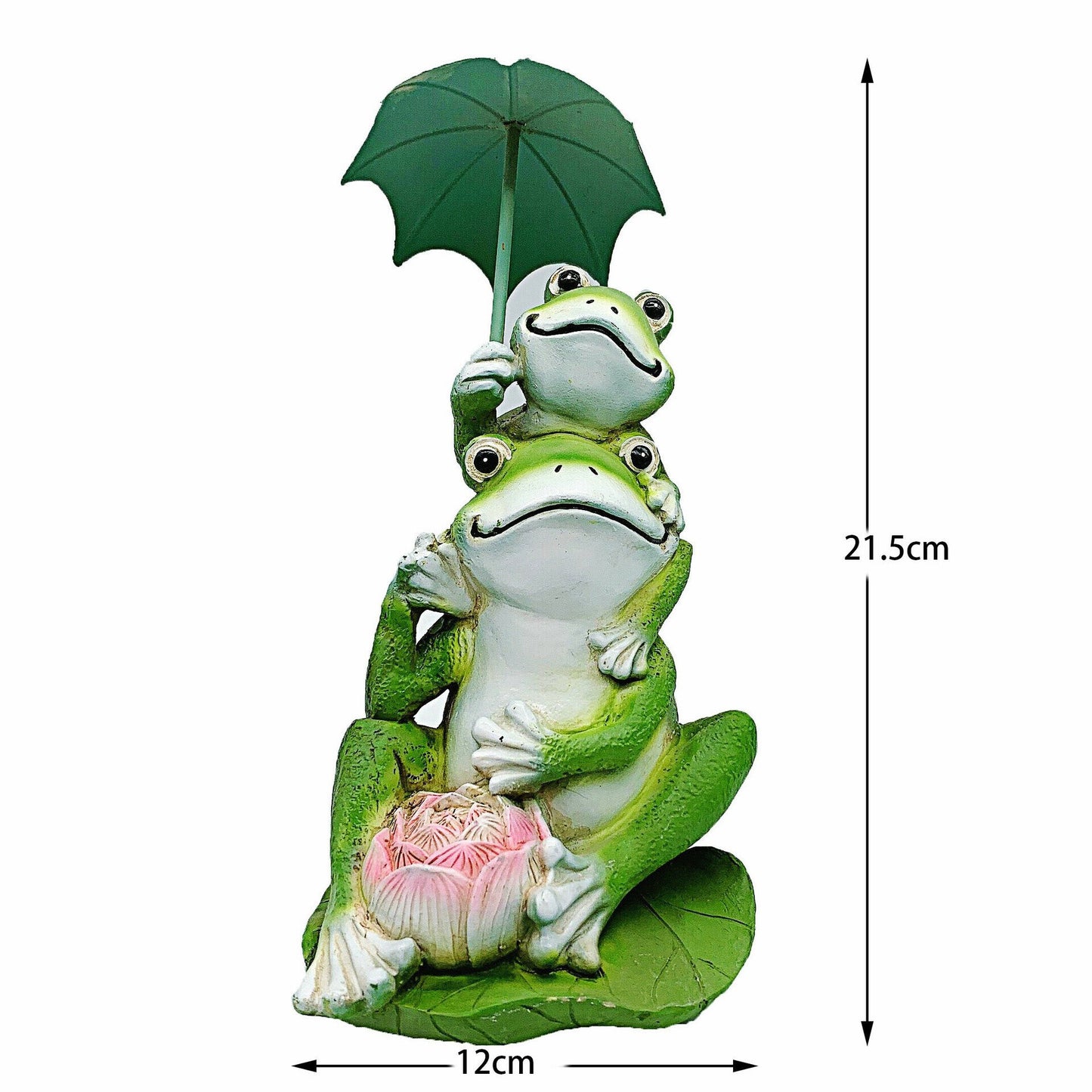 Decorative Stacking Frogs Shovel Lawn Ornament Garden Statue