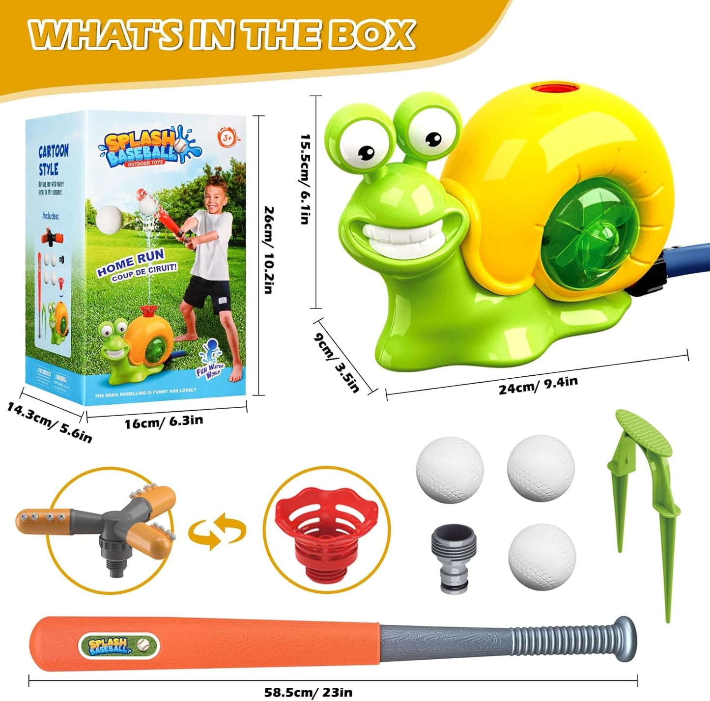 🔥Last Day 49% OFF - Water Sprinkler Baseball Toy