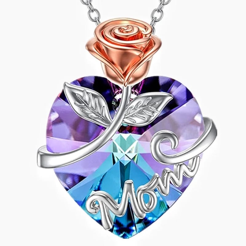 For Mom or Grandmothers Heart Pendant Necklace