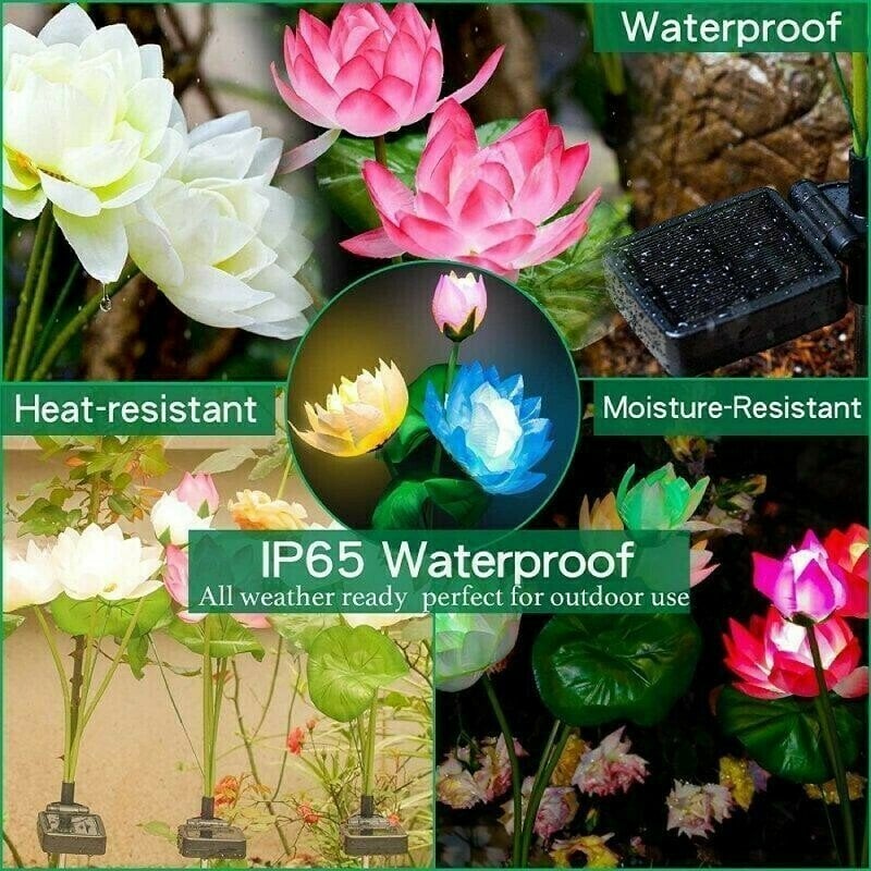 Solar Lotus Flower Garden Lights(SET OF TWO)