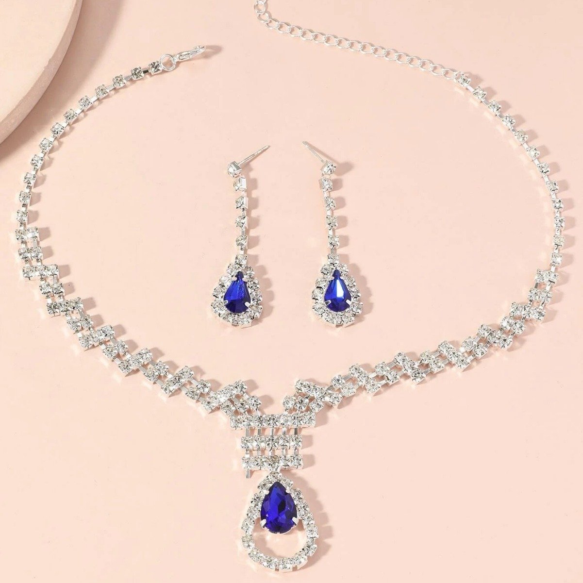 Water Drop Blue jewelry set