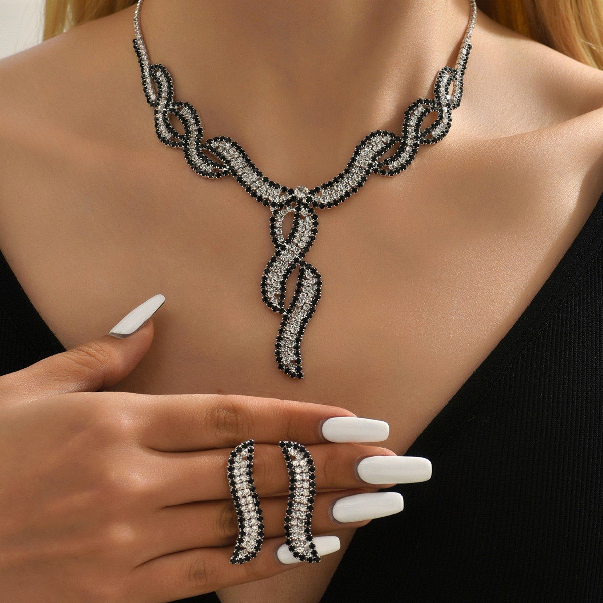 Vintage serpentine jewelry set