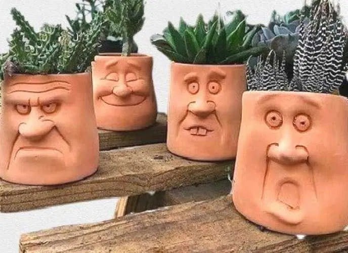 🔥Last Day 49% OFF - 🤣Funny Cartoon Face Flower Pot