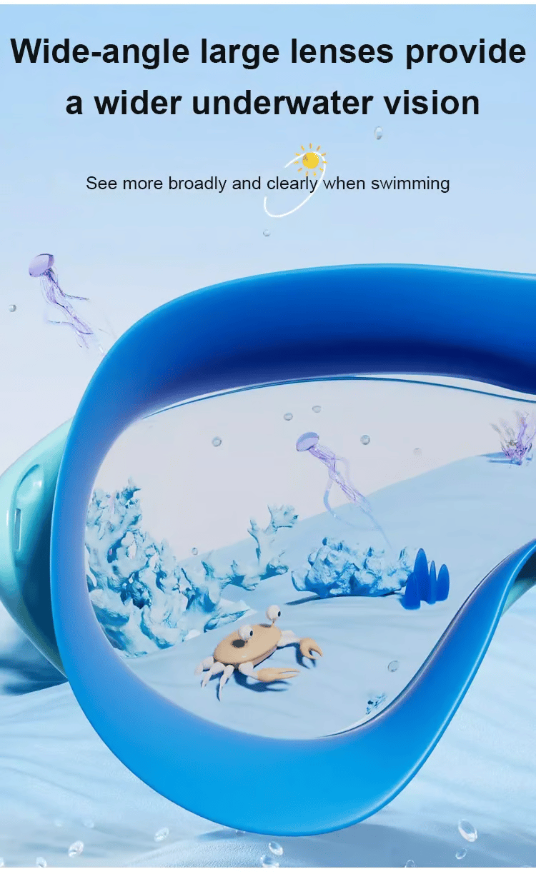 HD children's large frame waterproof and anti-fog swimming goggles