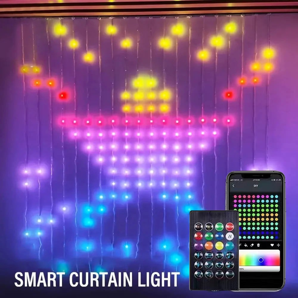 ✨This Week's Special Price $35.99💥🎁Color Waves LED Curtain Sync Lights