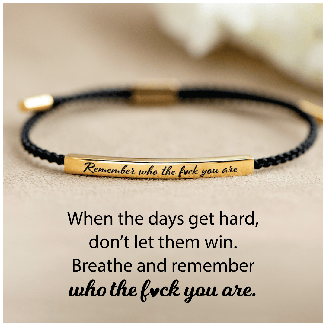 🔥LAST DAY 49% OFF - Remember Who The F♡ck You Are Motivational Tube Bracelet