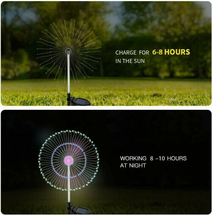 🔥LAST DAY 49% OFF - 🎁Waterproof Solar Garden Fireworks Lamp