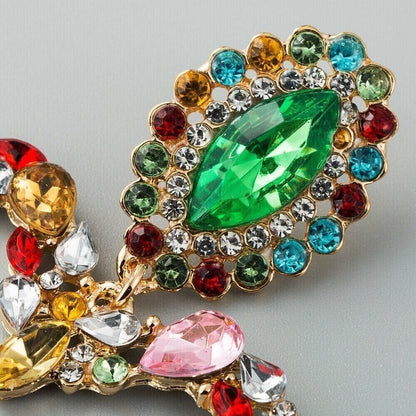 Heart-shaped diamond earrings