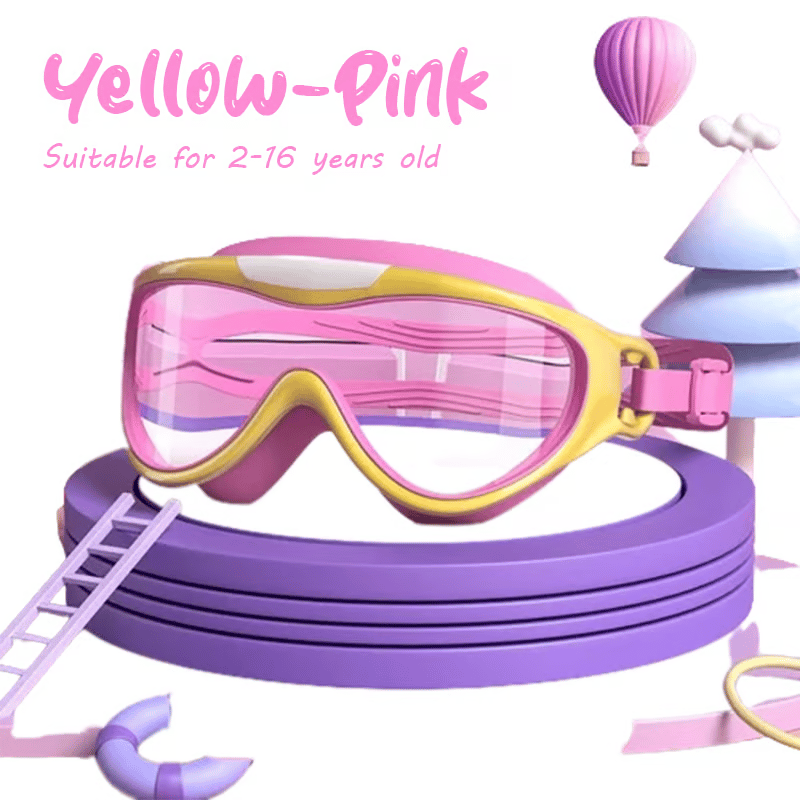 HD children's large frame waterproof and anti-fog swimming goggles