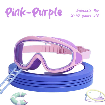 HD children's large frame waterproof and anti-fog swimming goggles