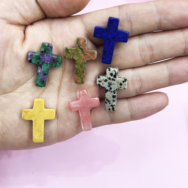 ✝️Easter Natural Stone Crystal Cross Decoration(20pcs)