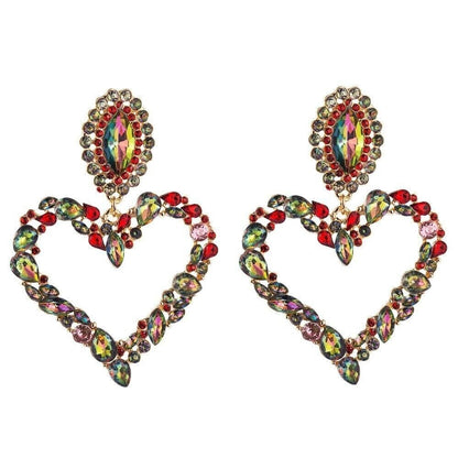 Heart-shaped diamond earrings
