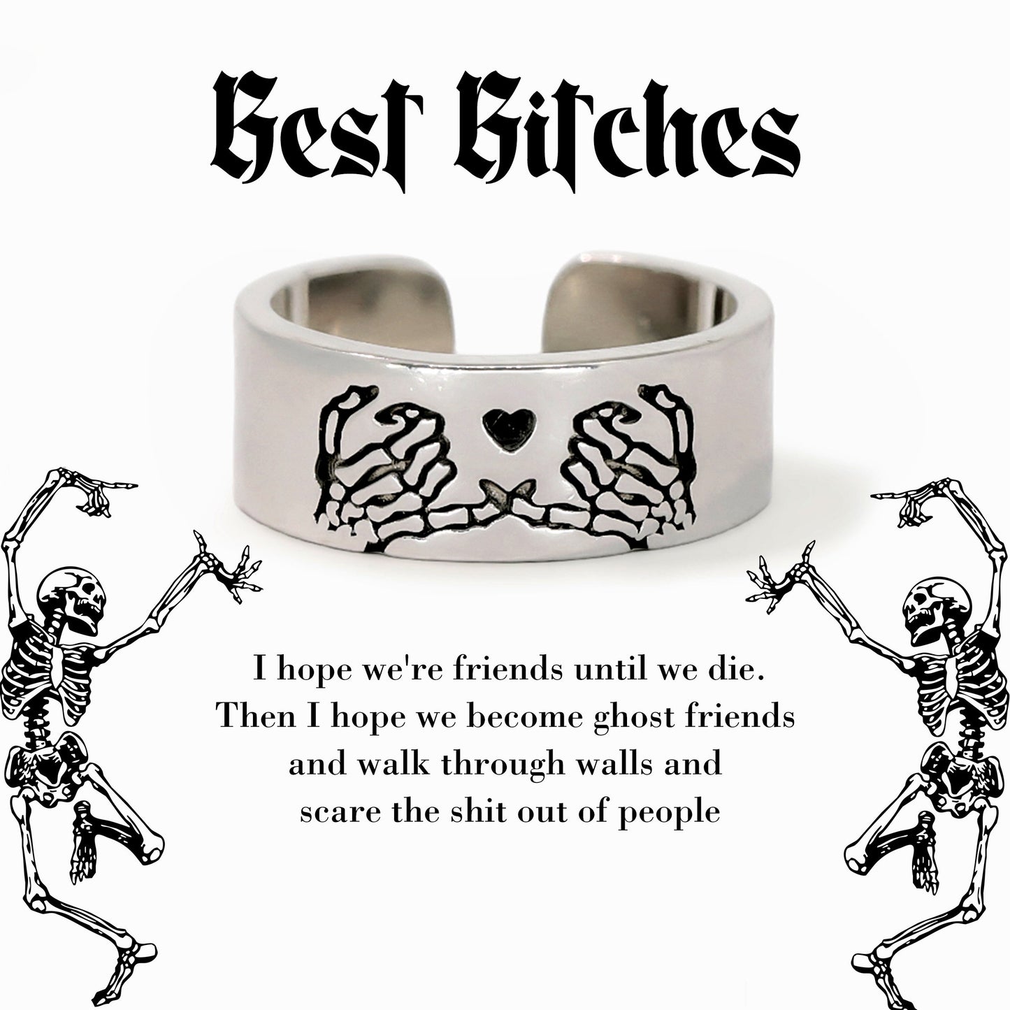 🎁FOR FRIEND - FRIENDS UNTIL DIE OPEN RING