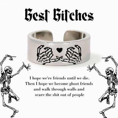 🎁FOR FRIEND - FRIENDS UNTIL DIE OPEN RING