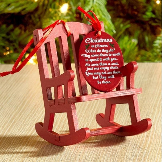 Last Day 49% Off - 🎄Christmas in Heaven Rocking Chair Ornament❤️