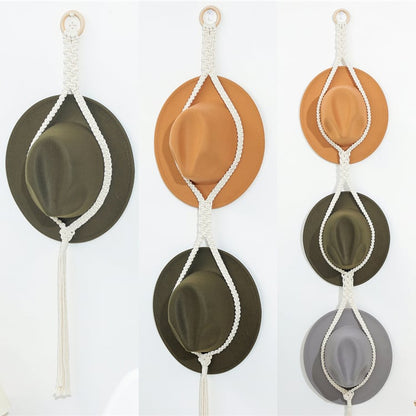 ❤️Handmade Linen Decorative Boho Hat Rack For Wall Hanging