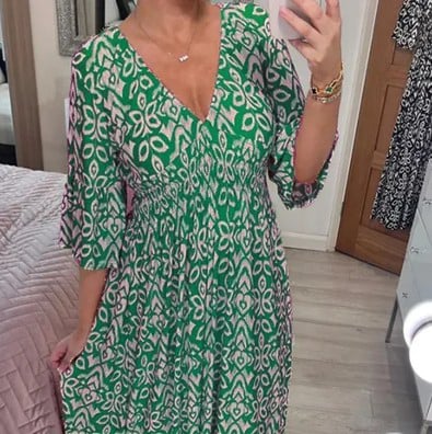 🔥LAST DAY 49% OFF👗Neck Waist Wrap Long Dress