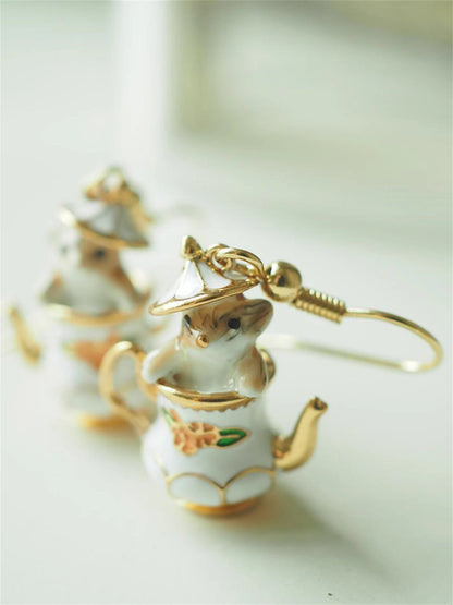 🔥Last Day 49% OFF 🎁 -Mouse In My Teapot Earrings Set