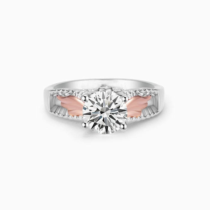 I'm a Wife to a Husband Personalized Circle Wings Memorial Ring
