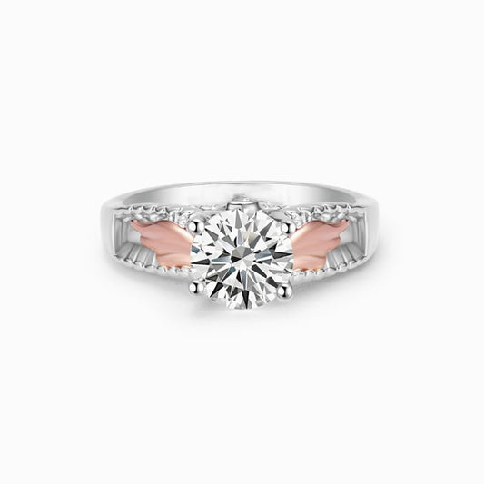 I'm a Wife to a Husband Personalized Circle Wings Memorial Ring