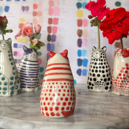 🔥Hot Sale 48% OFF-Polka Dot Cat Vase