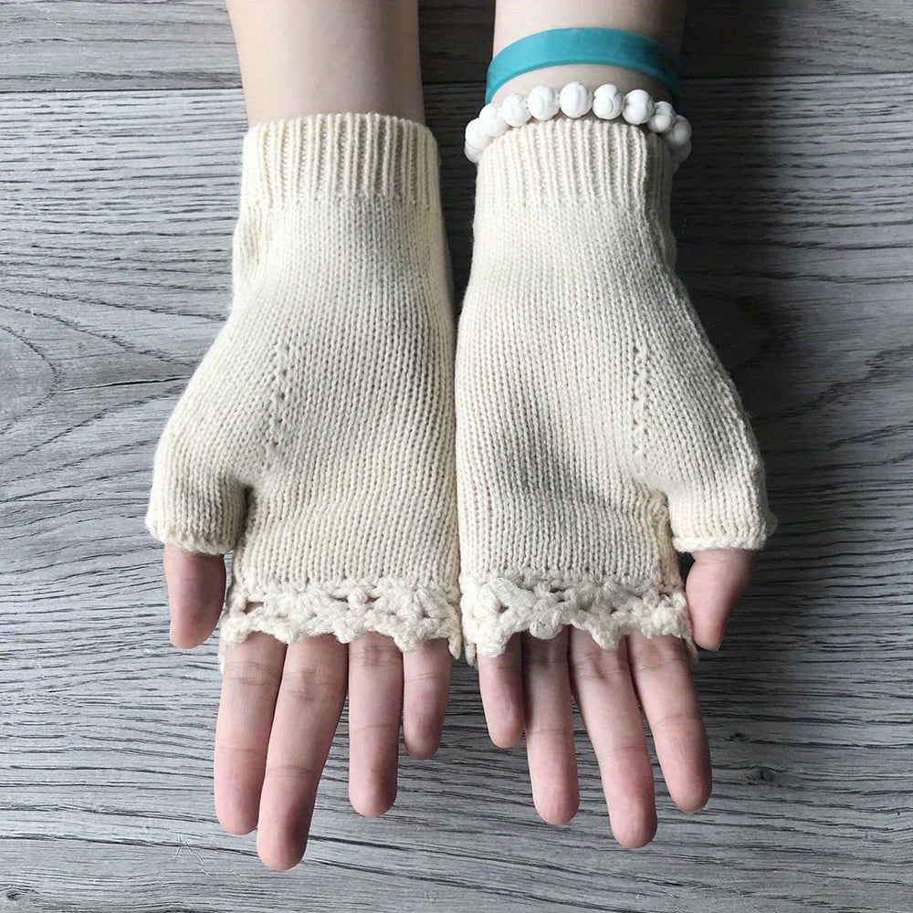 2023 Hand Embroidered Gloves Women's Knitted Gloves Flower Gloves