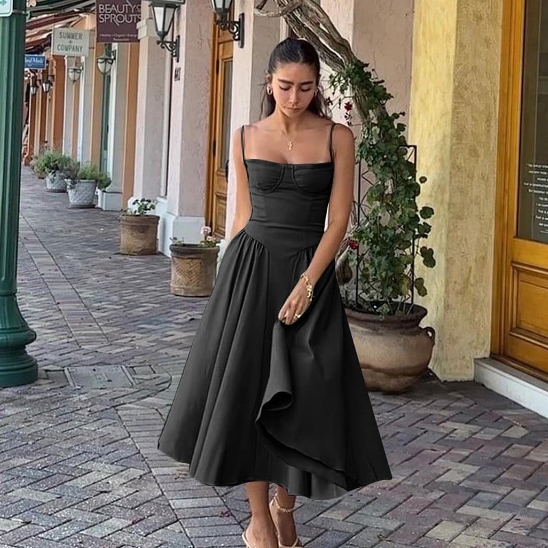 Last Day Promotion 49% OFF😍Sleeveless Corset Fit Midi Dress(BUY 2 FREE SHIPPING)