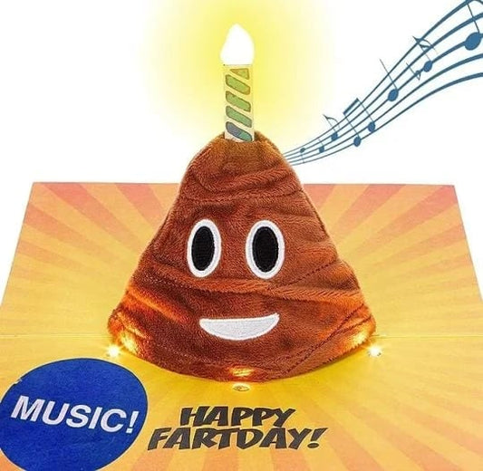 🔥LAST DAY 49% -Plays & Sings Poo Plush Happy Birthday Card