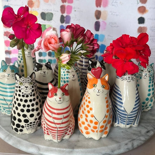 🔥Hot Sale 48% OFF-Polka Dot Cat Vase