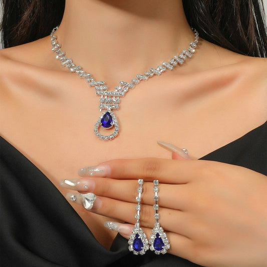Water Drop Blue jewelry set