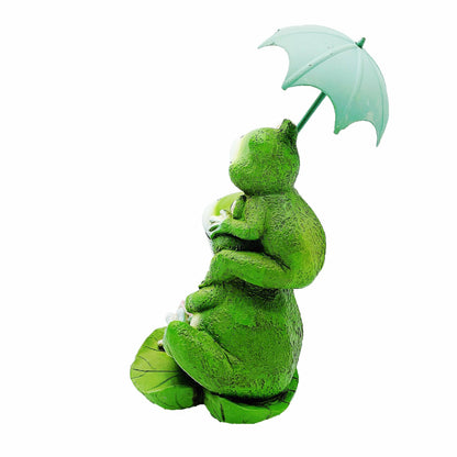 Decorative Stacking Frogs Shovel Lawn Ornament Garden Statue