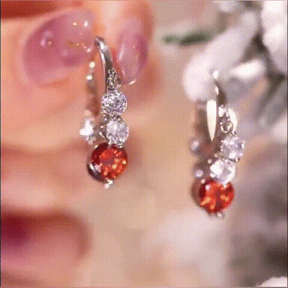 Shiny Colorful Zircon Drop Earrings