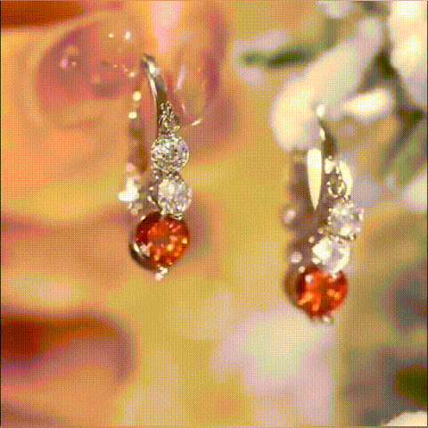 Shiny Colorful Zircon Drop Earrings