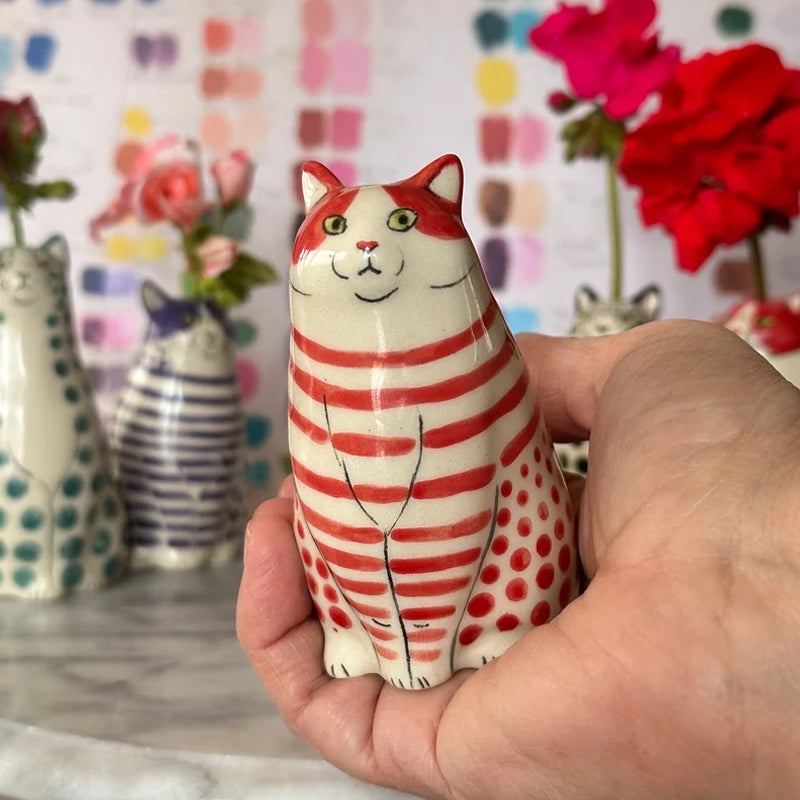🔥Hot Sale 48% OFF-Polka Dot Cat Vase