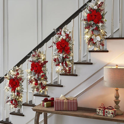 🔥The Cordless Prelit Stairway Swag Trim Color