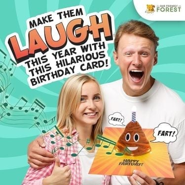 🔥LAST DAY 49% -Plays & Sings Poo Plush Happy Birthday Card